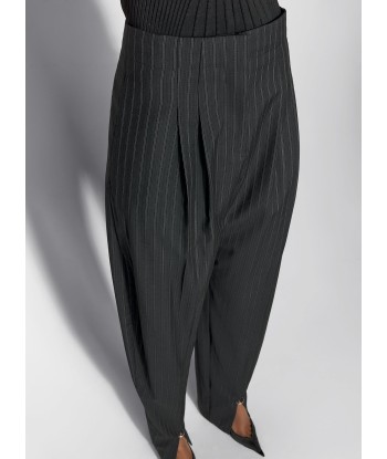 pinstripe pierced loose tailored trousers Découvrez la collection