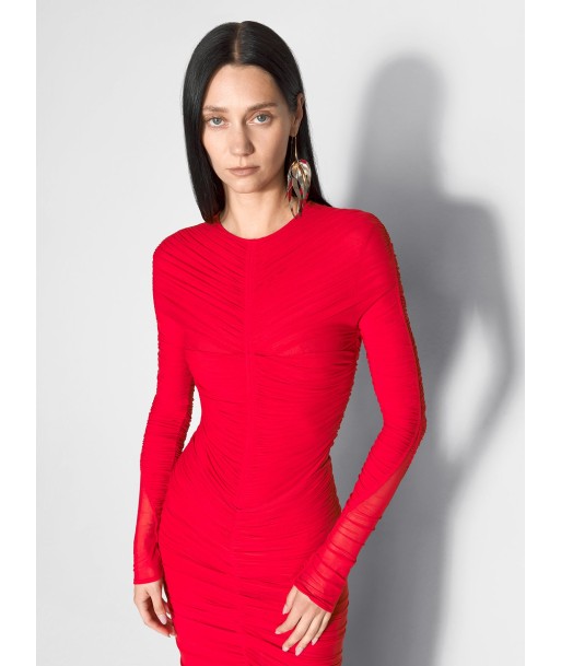 red ruched bodysuit du meilleur 