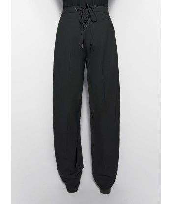 black laced up tailoring trousers en ligne des produits 