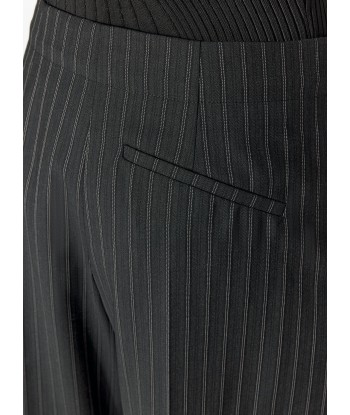 pinstripe pierced loose tailored trousers Découvrez la collection