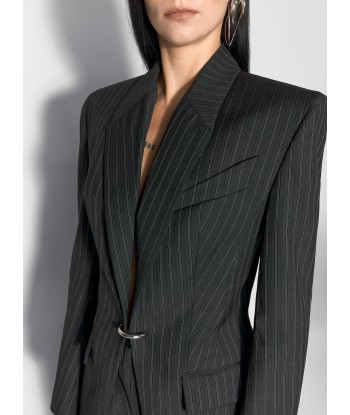 pinstripe pierced tailored jacket paiement sécurisé