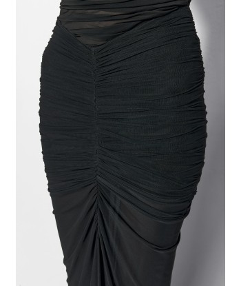 black ruched mesh skirt plus qu'un jeu 