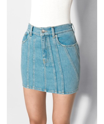 blue spiral denim skirt du meilleur 