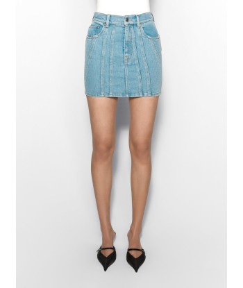 blue spiral denim skirt du meilleur 