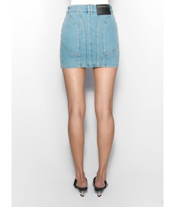 blue spiral denim skirt du meilleur 