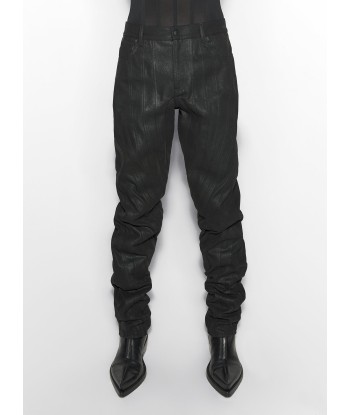 waxed black spiral baggy jeans Les êtres humains sont 