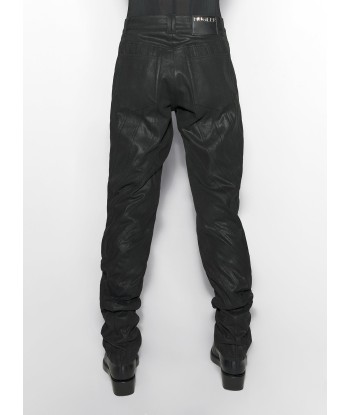 waxed black spiral baggy jeans Les êtres humains sont 