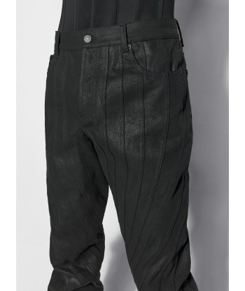 waxed black spiral baggy jeans Les êtres humains sont 