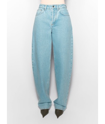 blue laced-up wide leg jeans Par le système avancé 