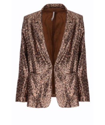 Veste Imperial Beige/Nero léopard à sequins les ligaments