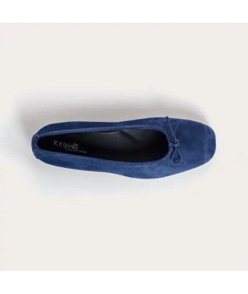 Ballerines Reqins Harmony Cuir Velours Ocean l'achat 