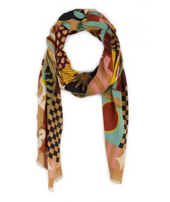 Grand Foulard Wild Scritch Kaki le des métaux précieux