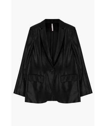 Veste Blazer Imperial 1 bouton Lamé Nero brillant des détails fins