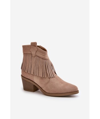 Bottines avec franges en daim paiement sécurisé