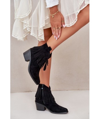 Bottines avec franges en daim paiement sécurisé