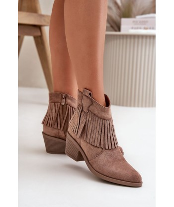 Bottines avec franges en daim paiement sécurisé