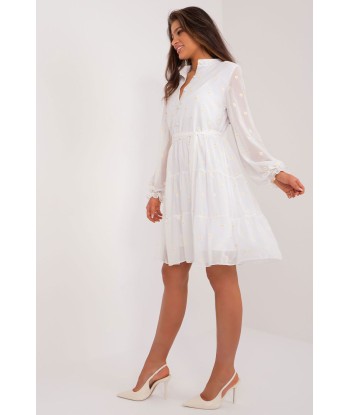 Robe blanche volantée AGATHA de votre