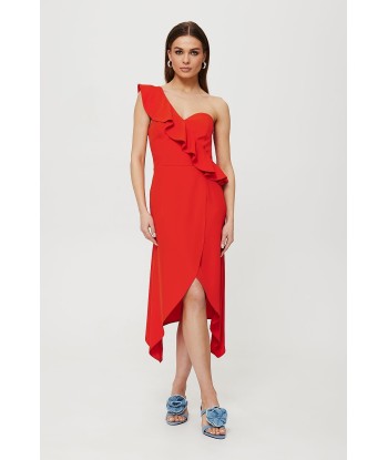 Robe de soirée détail volantée DARIA soldes