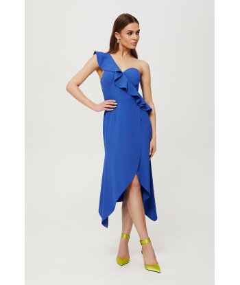 Robe de soirée détail volantée DARIA soldes