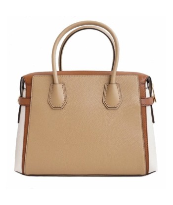 Sac à main Michael Kors Mercer camel multi marron brillant des détails fins