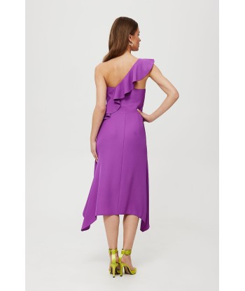 Robe de soirée détail volantée DARIA soldes