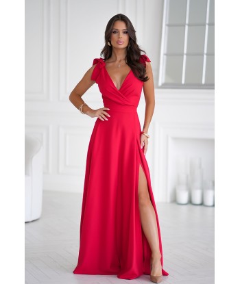 Robe longue de soirée détail noeuds Pamela 3 livraison et retour toujours gratuits