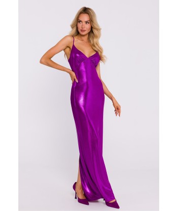 Robe longue de soirée satinée collection Mona 5 pas cheres