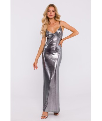 Robe longue de soirée satinée collection Mona 5 pas cheres