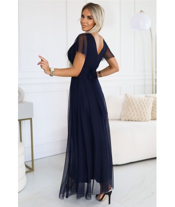 Robe bleu marine fluide en tulle Nastia Vous souhaitez 