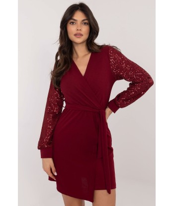 Robe rouge pailletée collection Lucia Paris Déstockage Promo