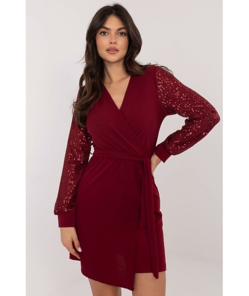 Robe rouge pailletée collection Lucia Paris Déstockage Promo