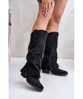 Bottes femme en daim à revers de votre