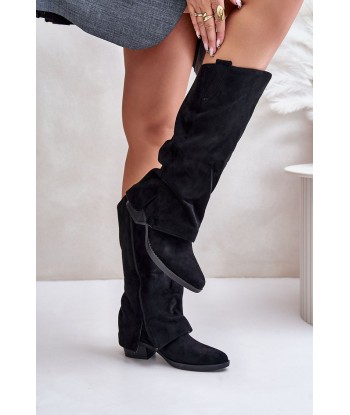 Bottes femme en daim à revers de votre