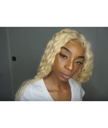 PERRUQUE CURLY  BRÉSILIENNE BLONDE  VÉRITABLES CHEVEUX HUMAINS Vous souhaitez 