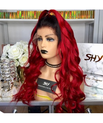 PERRUQUE BRÉSILIENNE STEPHY" BODY WEAVE ROUGE RACINES NOIRES Livraison rapide