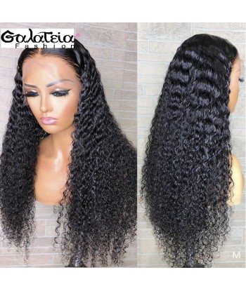 PERRUQUE BRÉSILIENNE" CANDICE" KINKY CURLY  13X4 PRE-PLUMÉE AVEC BABY HAIR de pas cher