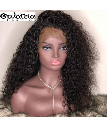 PERRUQUE BRÉSILIENNE" CANDICE" KINKY CURLY  13X4 PRE-PLUMÉE AVEC BABY HAIR de pas cher