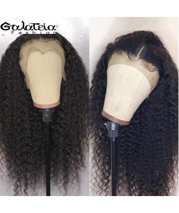 PERRUQUE BRÉSILIENNE" CANDICE" KINKY CURLY  13X4 PRE-PLUMÉE AVEC BABY HAIR de pas cher