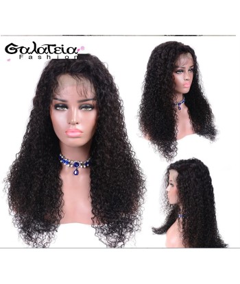 PERRUQUE BRÉSILIENNE" CANDICE" KINKY CURLY  13X4 PRE-PLUMÉE AVEC BABY HAIR de pas cher