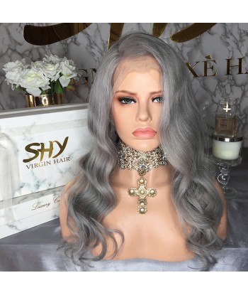 PERRUQUE BRÉSILIENNE  FULL LACE  GRIS  LA MEILLEURE QUALITÉ 100% HUMAN HAIR Découvrez la collection