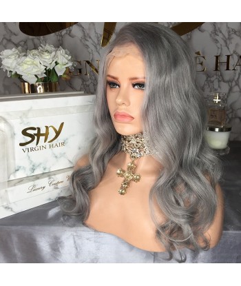 PERRUQUE BRÉSILIENNE  FULL LACE  GRIS  LA MEILLEURE QUALITÉ 100% HUMAN HAIR Découvrez la collection