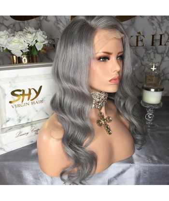 PERRUQUE BRÉSILIENNE  FULL LACE  GRIS  LA MEILLEURE QUALITÉ 100% HUMAN HAIR Découvrez la collection