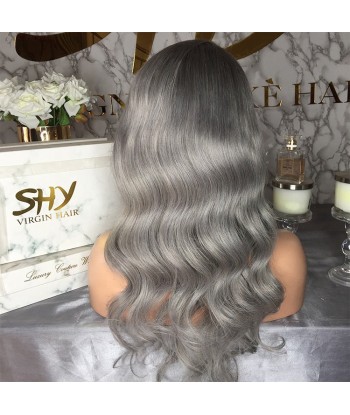 PERRUQUE BRÉSILIENNE  FULL LACE  GRIS  LA MEILLEURE QUALITÉ 100% HUMAN HAIR Découvrez la collection