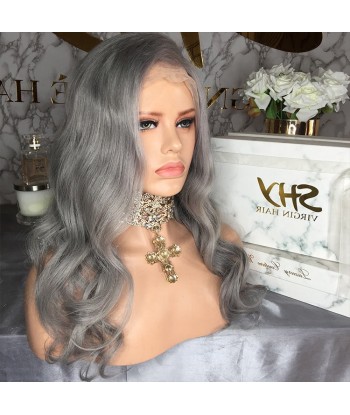 PERRUQUE BRÉSILIENNE  FULL LACE  GRIS  LA MEILLEURE QUALITÉ 100% HUMAN HAIR Découvrez la collection