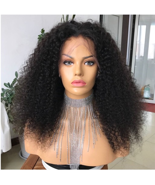 PERRUQUE BRÉSILIENNE "VERONICA " VIERGE KINKY CURLY  LACE FRONTALE AVEC BABY HAIR français