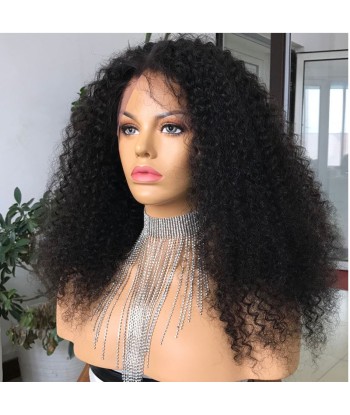 PERRUQUE BRÉSILIENNE "VERONICA " VIERGE KINKY CURLY  LACE FRONTALE AVEC BABY HAIR français