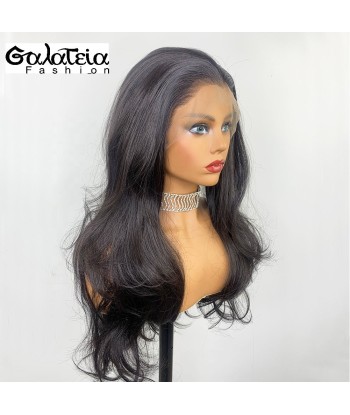 PERRUQUE NOIRE SYNTHÉTIQUE FIBRE FUTURA BODY WEAVE AVANT DENTELLE  13X6 votre