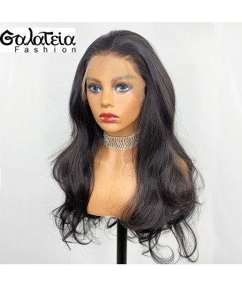 PERRUQUE NOIRE SYNTHÉTIQUE FIBRE FUTURA BODY WEAVE AVANT DENTELLE  13X6 votre