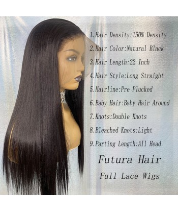 PERRUQUE  SYNTHÉTIQUE FIBRE FUTURA LISSE FULL LACE WIG STYLE NATURELLE sur le site 