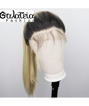 PERRUQUE  SYNTHÉTIQUE FIBRE FUTURA FULL LACE LISSE  CHEVEUX OMBRE 613 BLONDE le concept de la Pate a emporter 